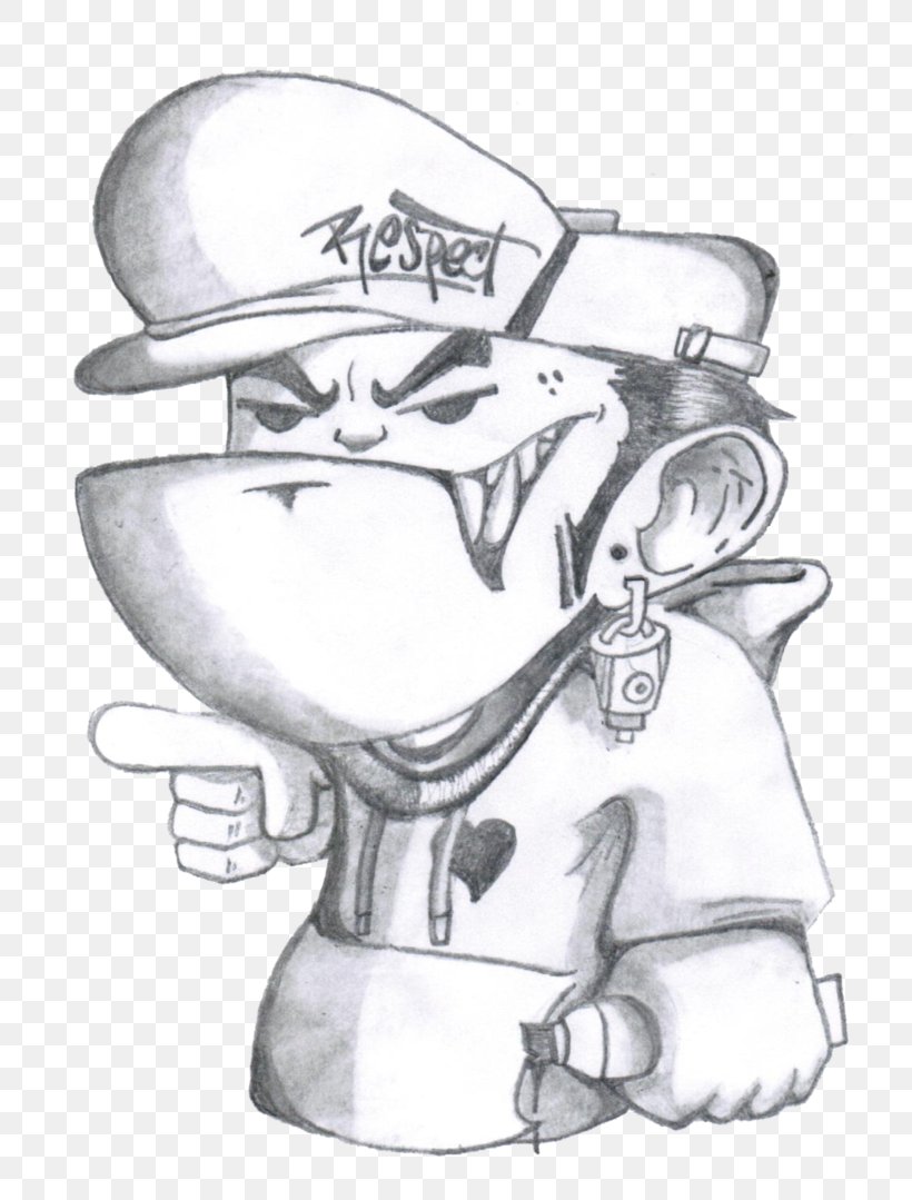 Detail Graffiti Sketch Character Nomer 23