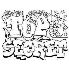 Graffiti Sketch For Coloring - KibrisPDR