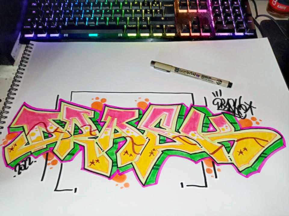 Detail Graffiti Sketch For Computer Nomer 4