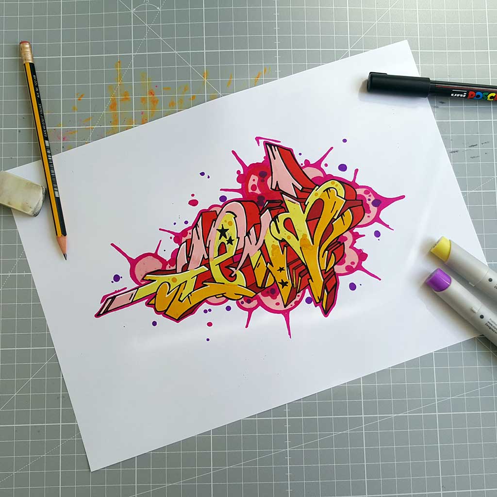 Detail Graffiti Sketch Markers Nomer 28