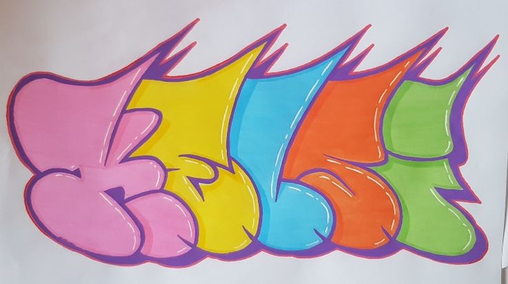 Detail Graffiti Sketch Nama Nomer 20