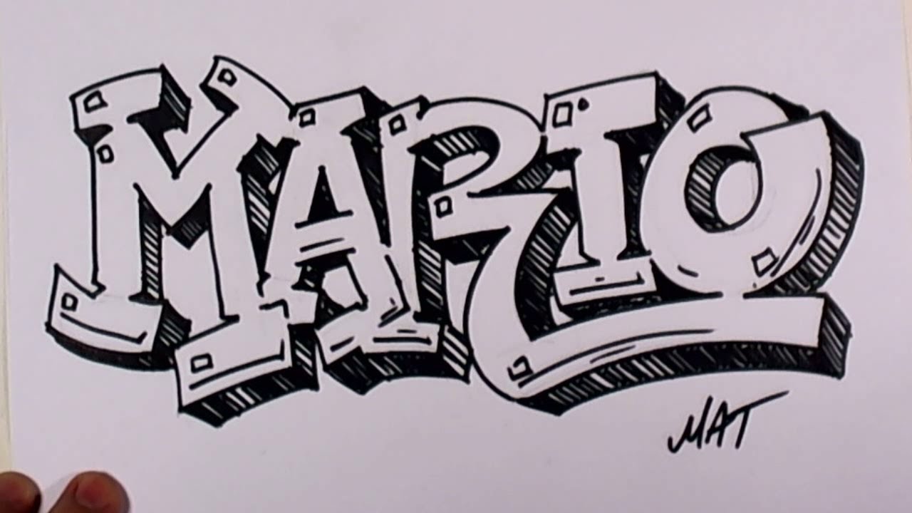 Detail Graffiti Sketch Nama Nomer 8