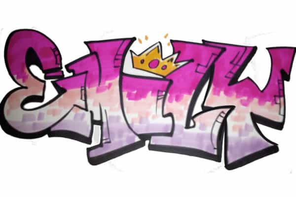 Detail Graffiti Sketch Name Nomer 11