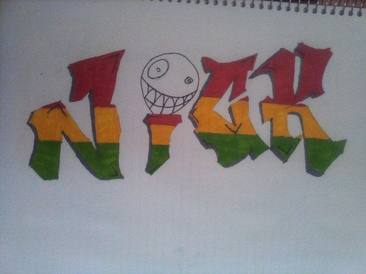 Detail Graffiti Sketch Name Nomer 12