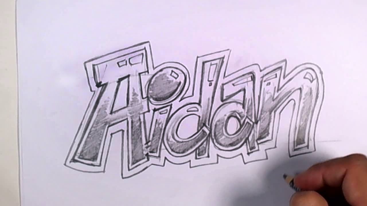 Detail Graffiti Sketch Name Nomer 27