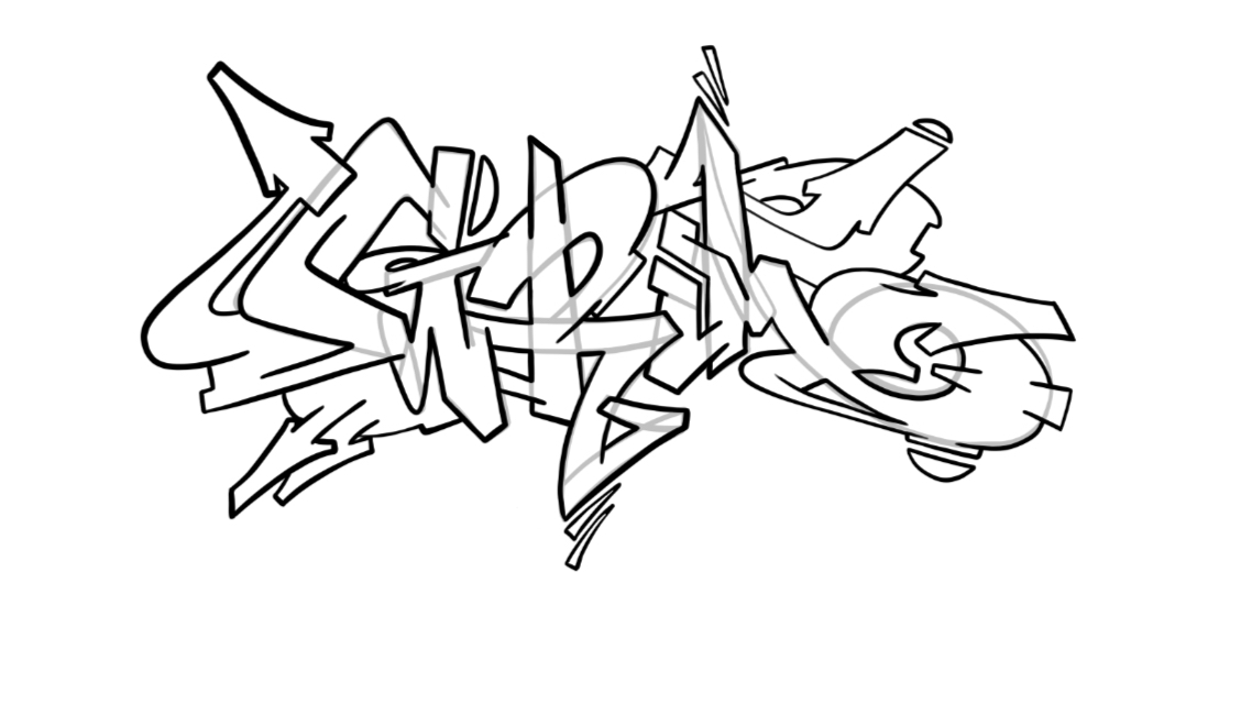 Detail Graffiti Sketch Name Nomer 29