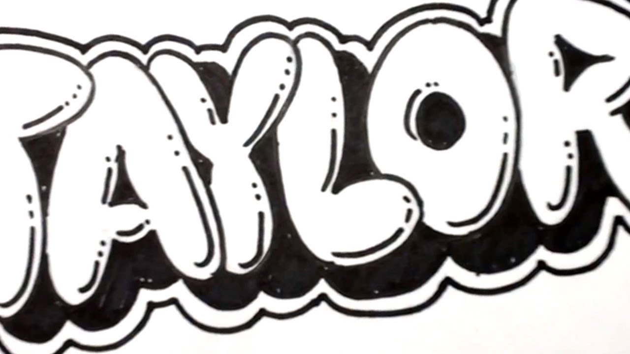 Detail Graffiti Sketch Name Nomer 30