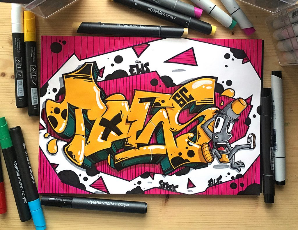 Detail Graffiti Sketch Simple Nomer 32