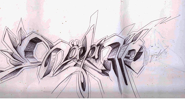 Detail Graffiti Skets Book Nomer 13