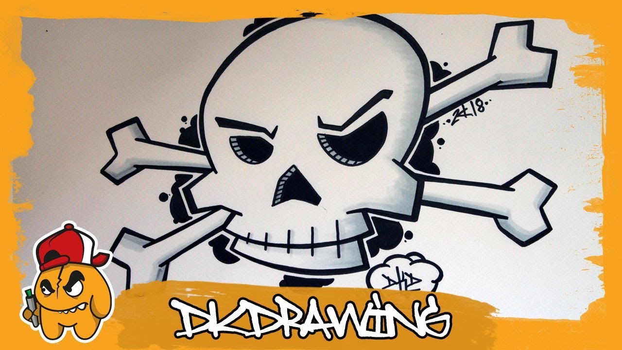 Detail Graffiti Skull And Word Nomer 3