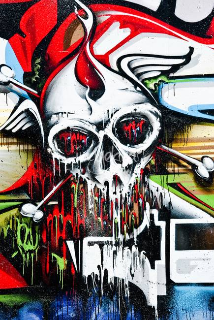 Detail Graffiti Skull Artwork Nomer 28