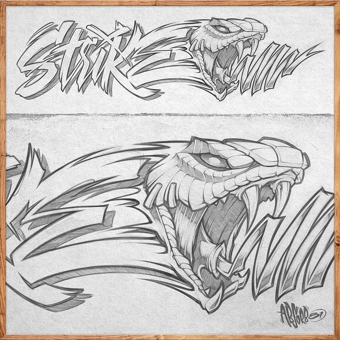 Detail Graffiti Snake Drawing Nomer 4