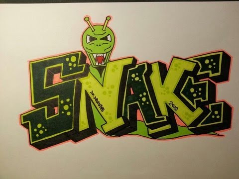 Detail Graffiti Snake Drawing Nomer 7