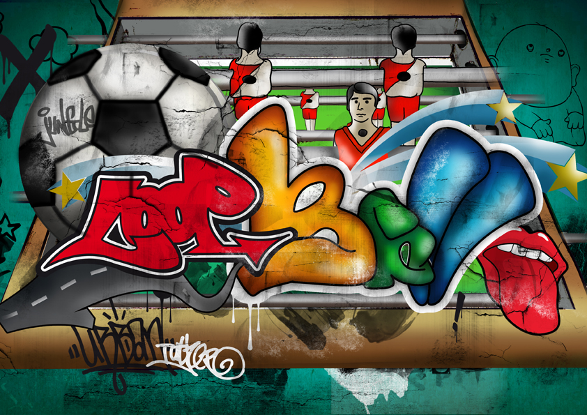 Detail Graffiti Soccer Nomer 24