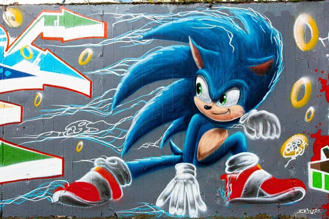 Detail Graffiti Sonic Keren Nomer 16