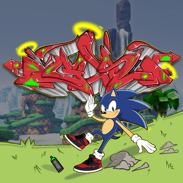 Detail Graffiti Sonic Keren Nomer 33