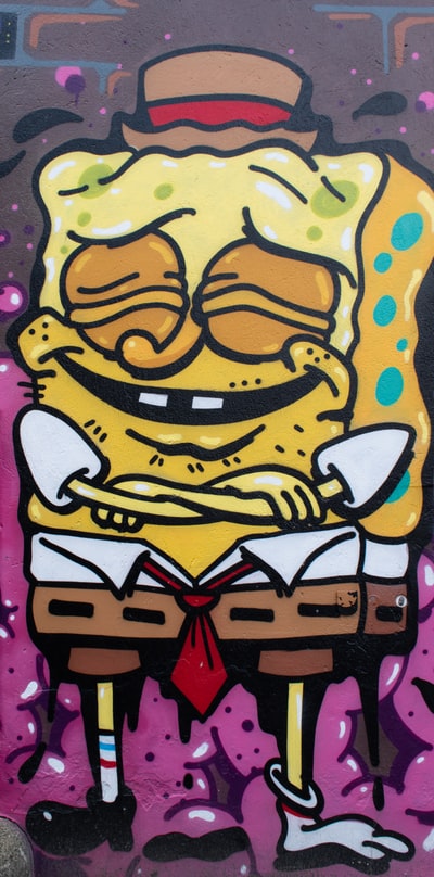 Detail Graffiti Spongebob Monster Nomer 16