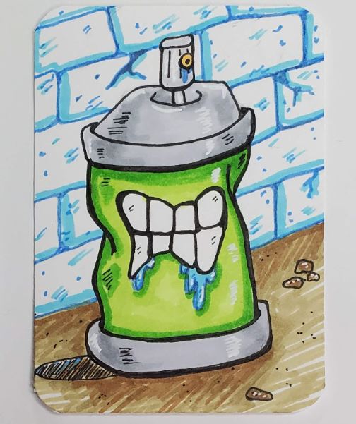 Detail Graffiti Spray Cancharacters Nomer 8