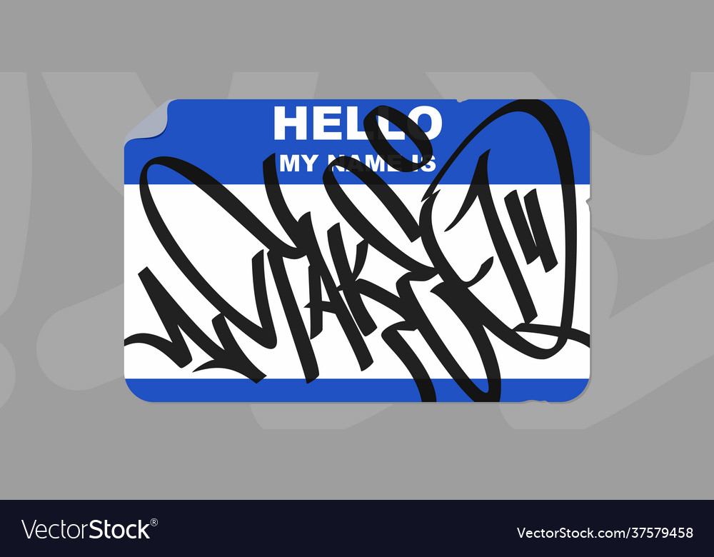 Detail Graffiti Stickers Hello My Name Is Nomer 33