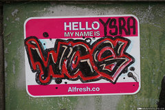 Detail Graffiti Stickers Hello My Name Is Nomer 42