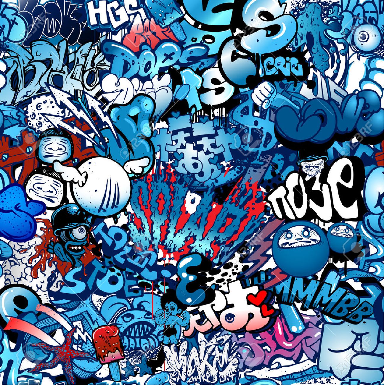 Detail Graffiti Street Art Vector Nomer 5