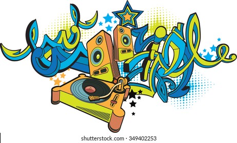 Detail Graffiti Studio Musik Nomer 31