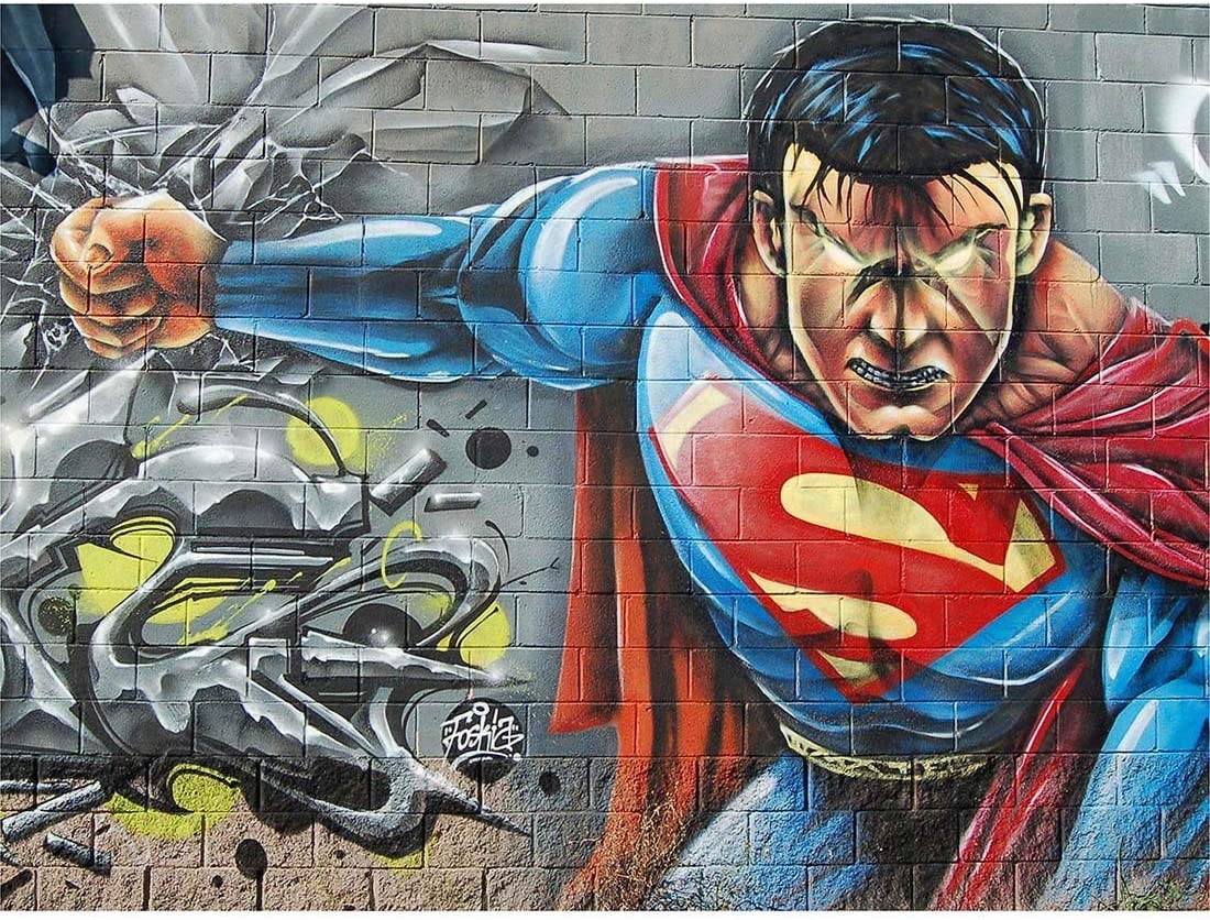 Detail Graffiti Superhero Murals Nomer 21