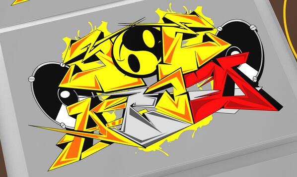 Detail Graffiti Techno Nomer 8