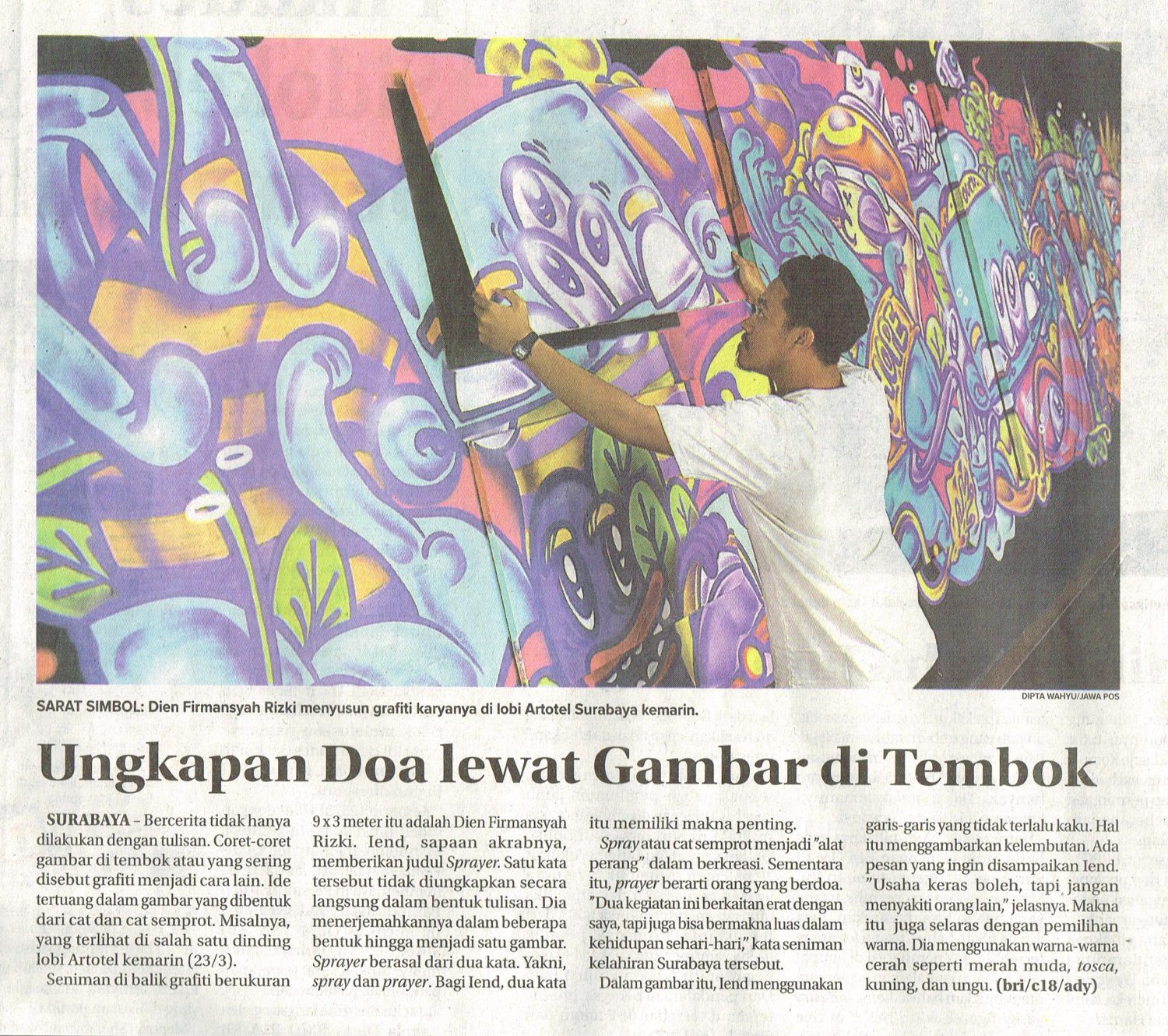 Detail Graffiti Tembok Tulisan Wahyu Nomer 22