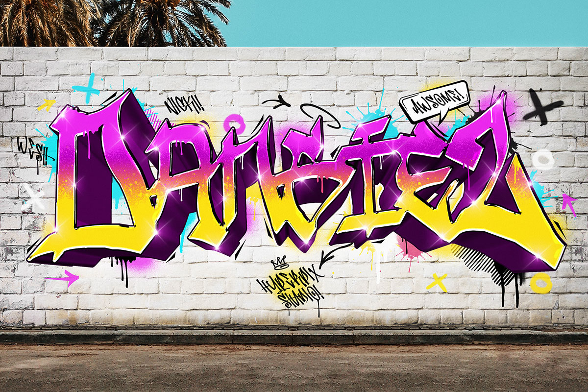 Detail Graffiti Text Effect Nomer 12