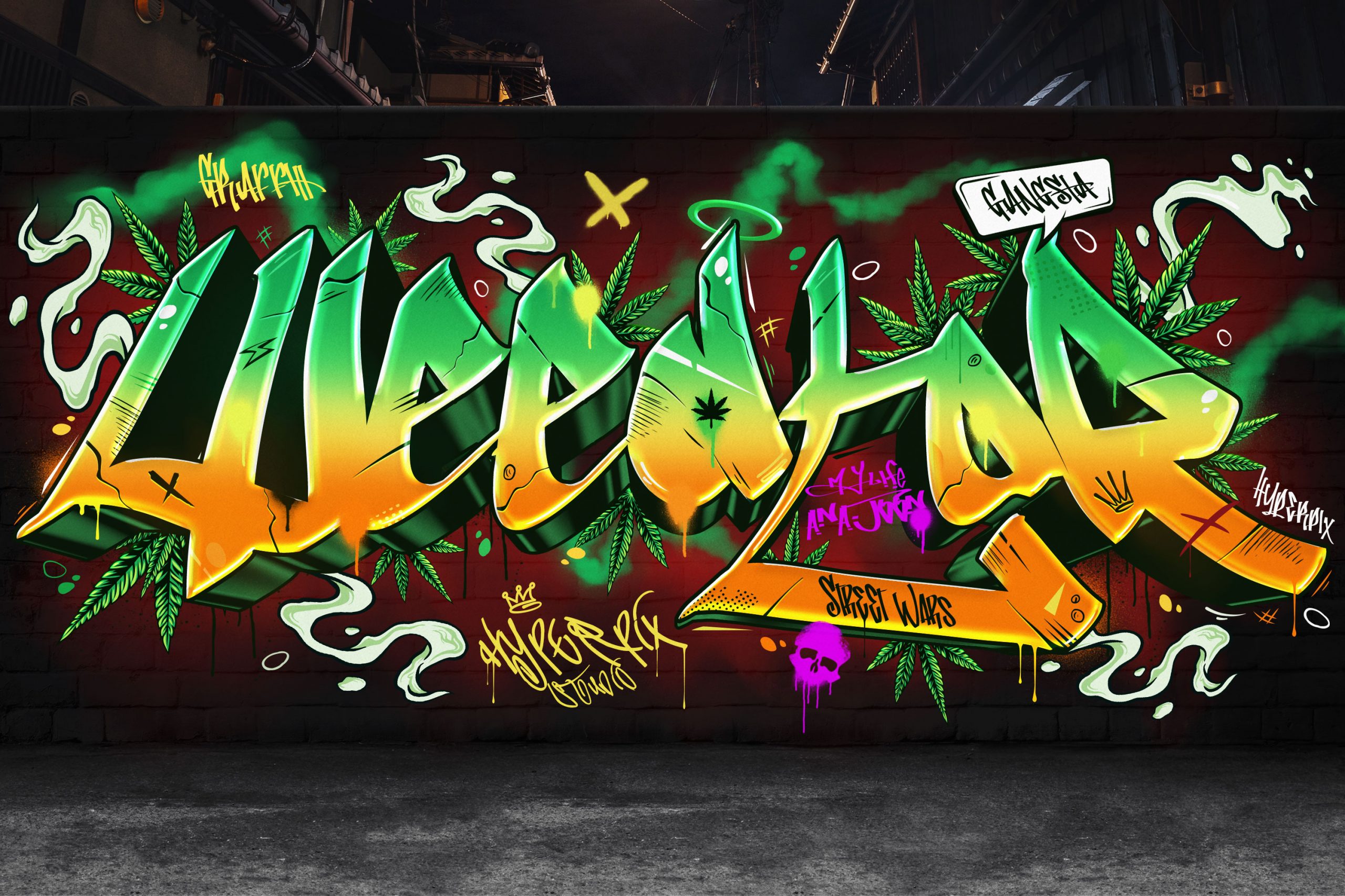 Detail Graffiti Text Effect Nomer 25