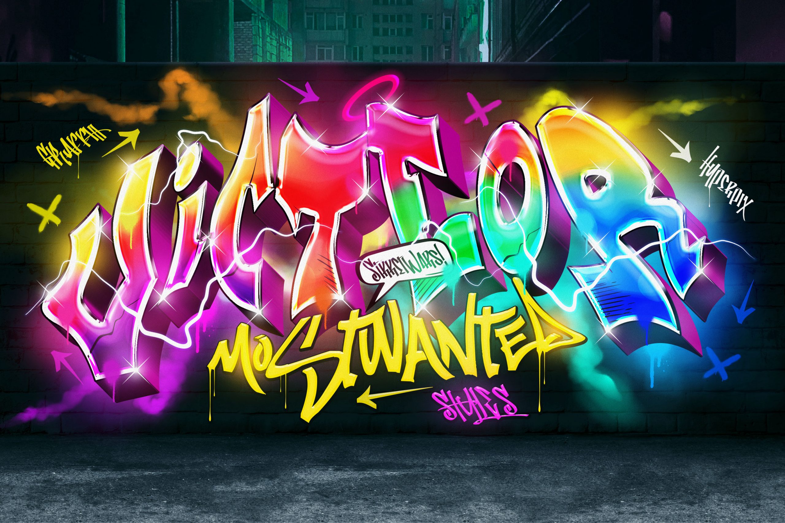 Detail Graffiti Text Effect Nomer 41