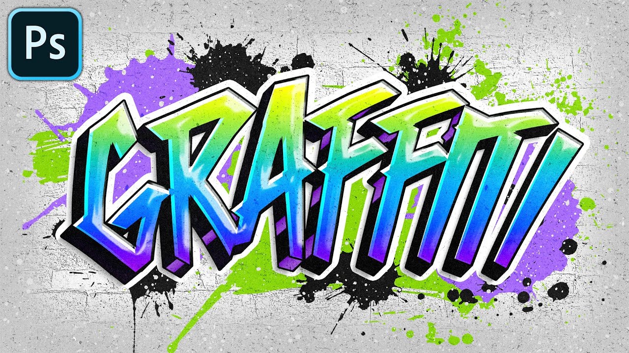 Graffiti Text Style Photoshop - KibrisPDR