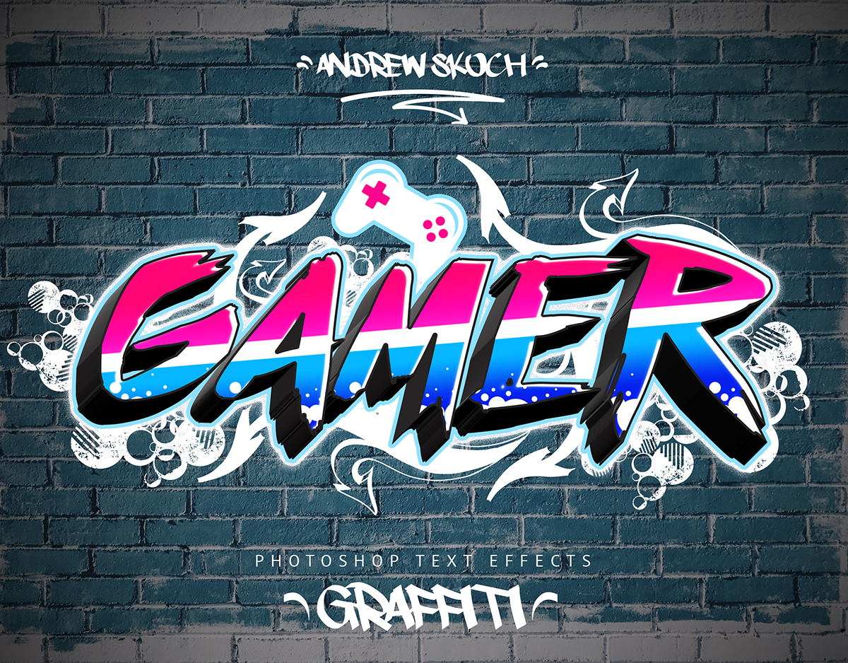 Detail Graffiti Text Style Photoshop Nomer 5