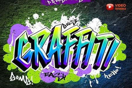 Detail Graffiti Text Style Photoshop Nomer 7