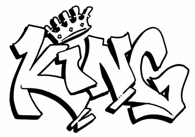 Detail Graffiti The King Nomer 6