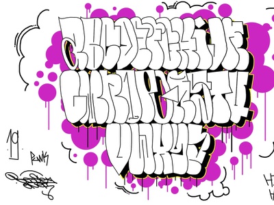 Detail Graffiti Throw Up Abc Nomer 12