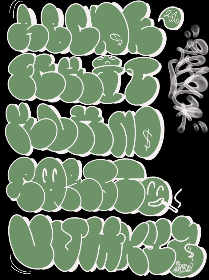 Detail Graffiti Throw Up Abc Nomer 30
