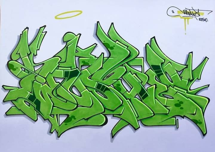 Detail Graffiti Tidak Warna Nomer 11