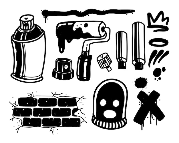Detail Graffiti Tools Vector Nomer 2