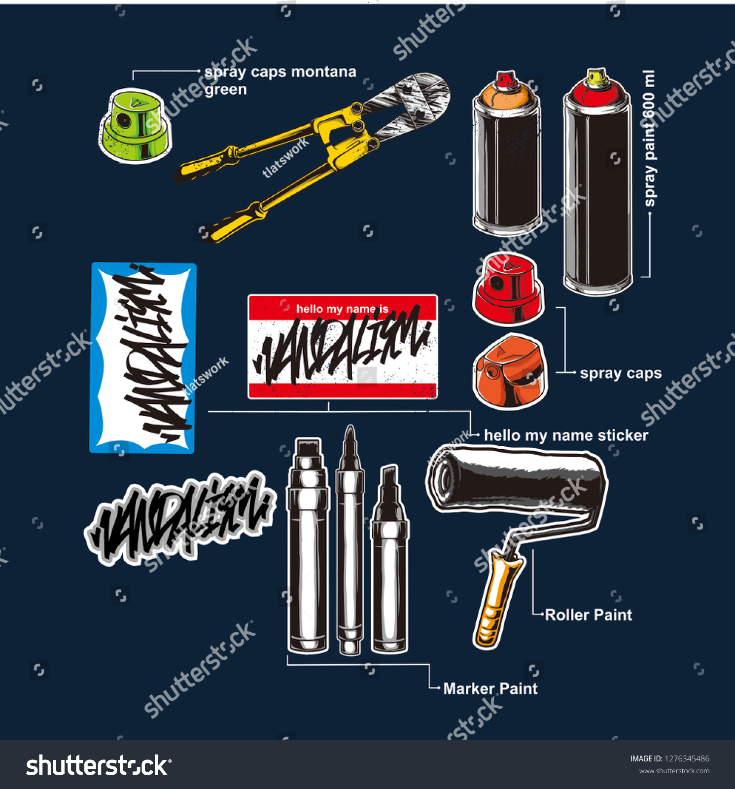 Detail Graffiti Tools Vector Nomer 7