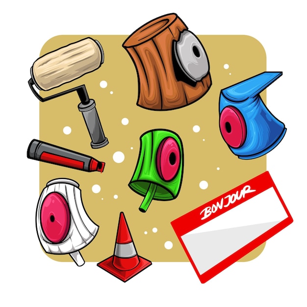 Detail Graffiti Tools Vector Nomer 10