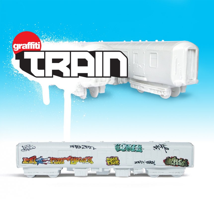 Detail Graffiti Toy Train Nomer 36