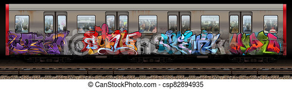 Detail Graffiti Train Drawing Nomer 28