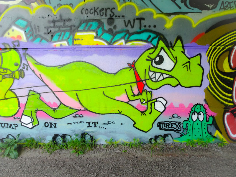 Detail Graffiti Trex Nomer 19