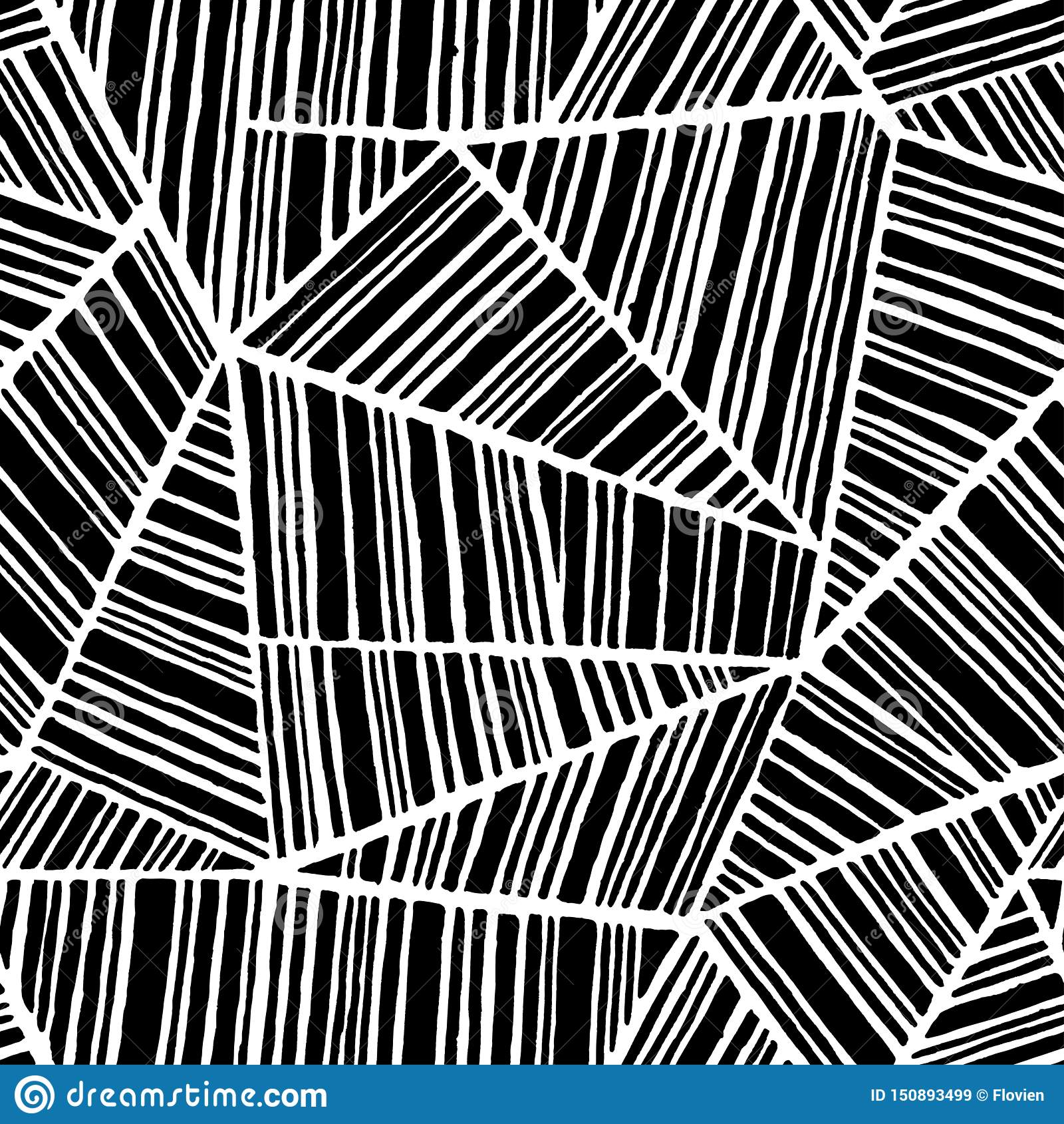 Detail Graffiti Tribal Seamless Black And White Pattern Vector Nomer 22