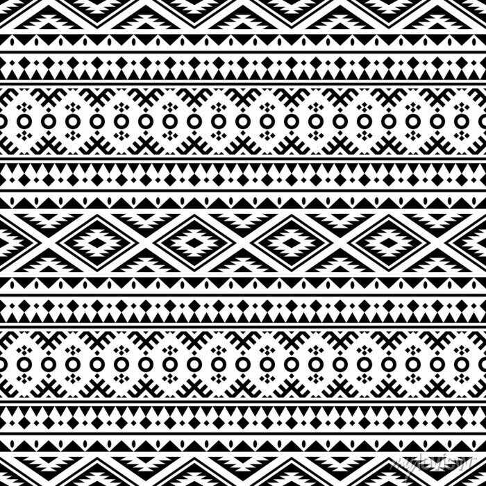 Detail Graffiti Tribal Seamless Black And White Pattern Vector Nomer 48