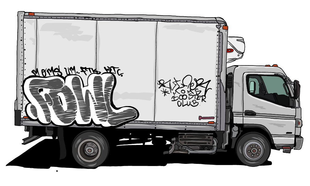 Detail Graffiti Truck Drawing Nomer 15