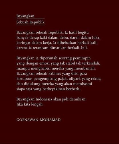 Goenawan Mohamad Puisi - KibrisPDR