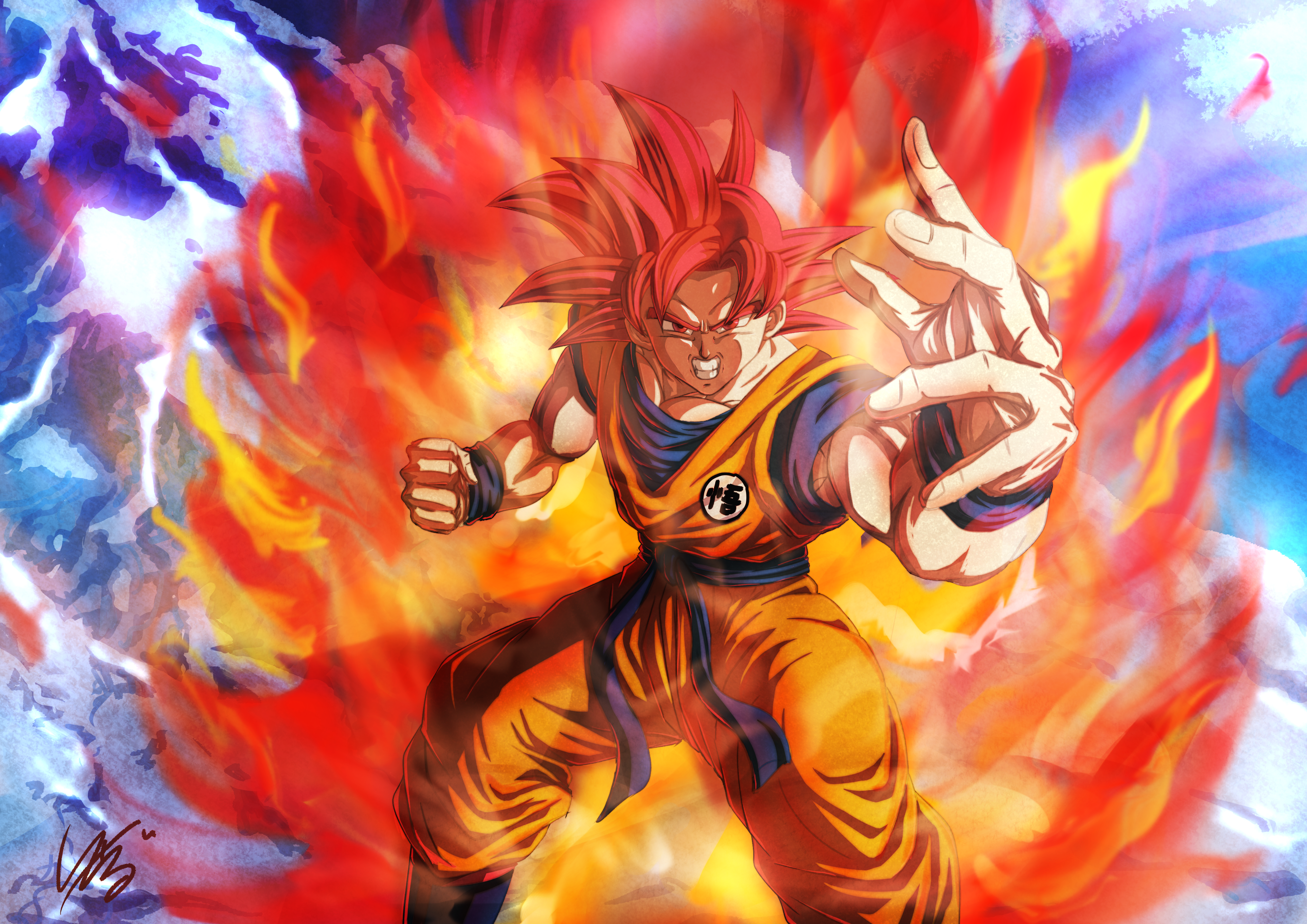 Detail Goku Super Saiyan God Wallpaper Nomer 9